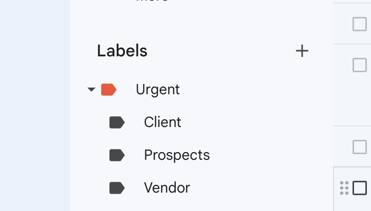 Labels to keep your Gmail inbox organized