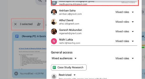 file sharing to migrate documents while merging gmail accounts