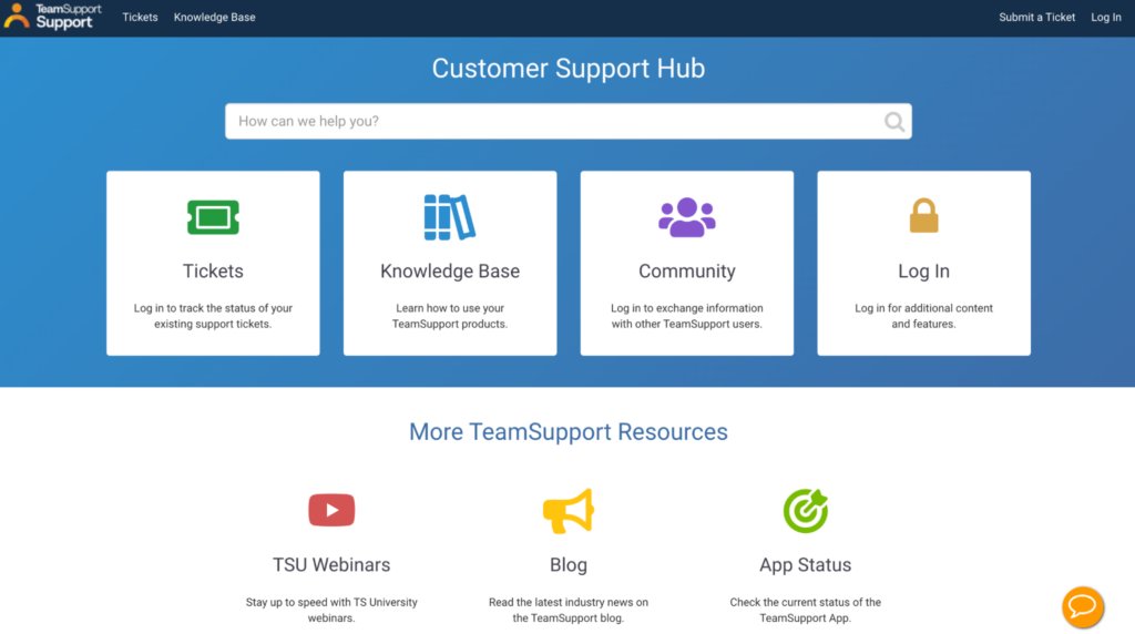 TeamSupport customer support portal