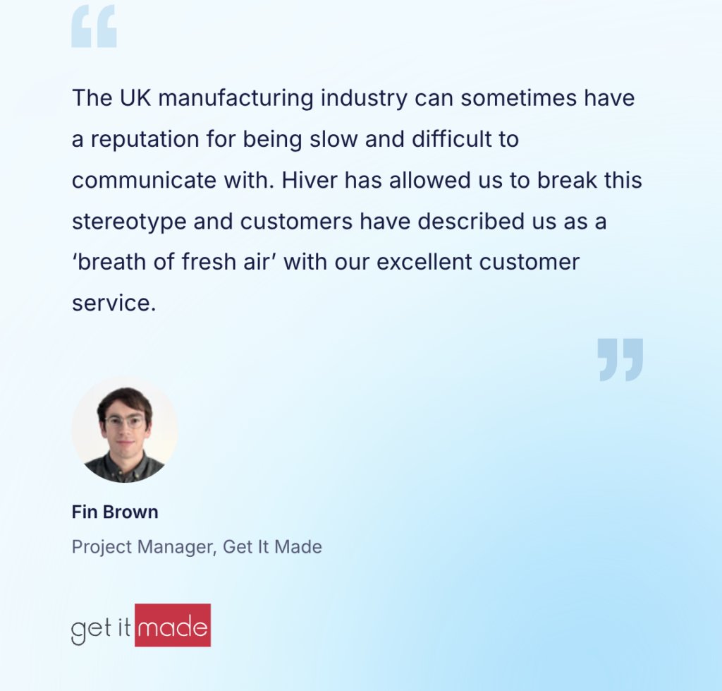 Get It Made's focus on customer service