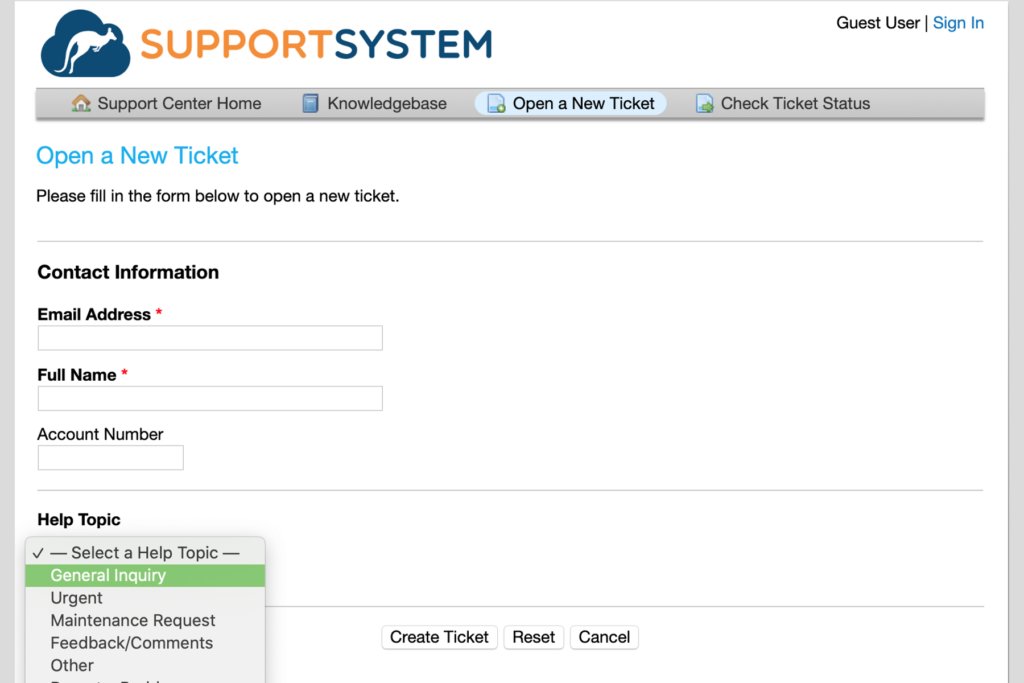 osTicket helpdesk 