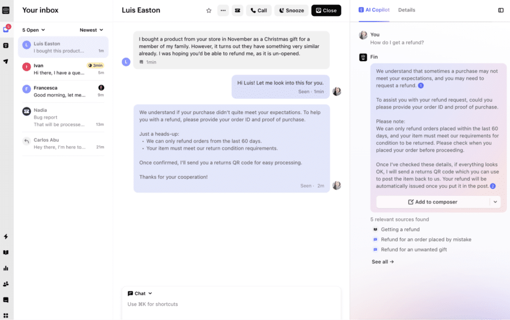 AI-Powered Support Assistant - Fin AI Copilot