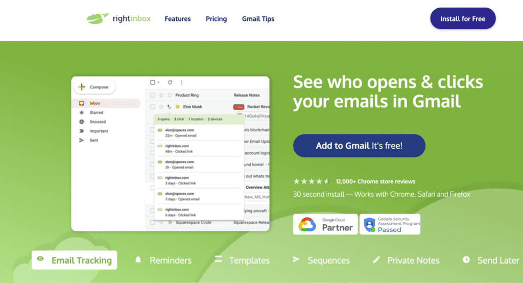 Right Inbox - An email tracking tool for Gmail