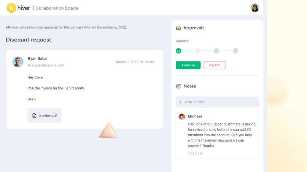 Simplify approvals with Hiver 