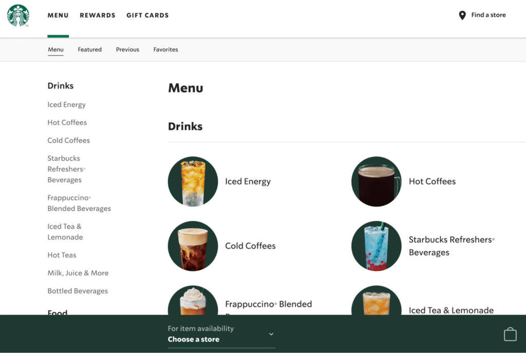 Starbucks’s cohesive UI