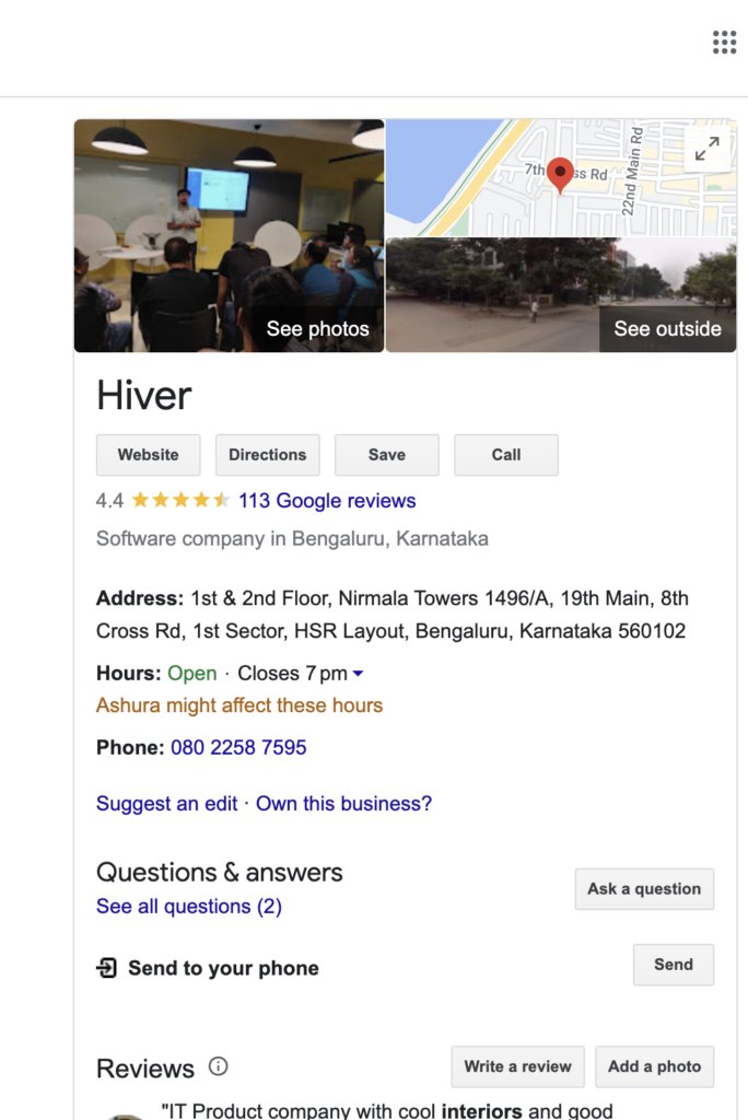 Google business profile