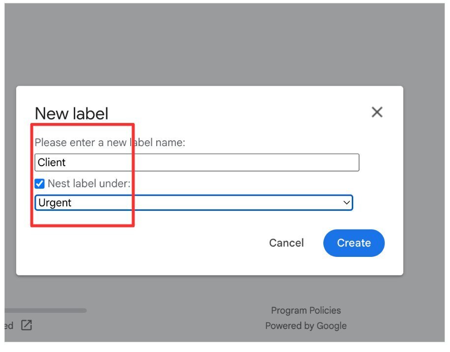 nested label option