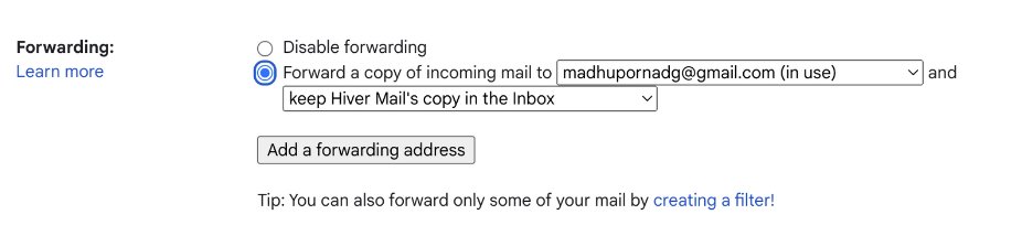 Setting up automation to forward emails