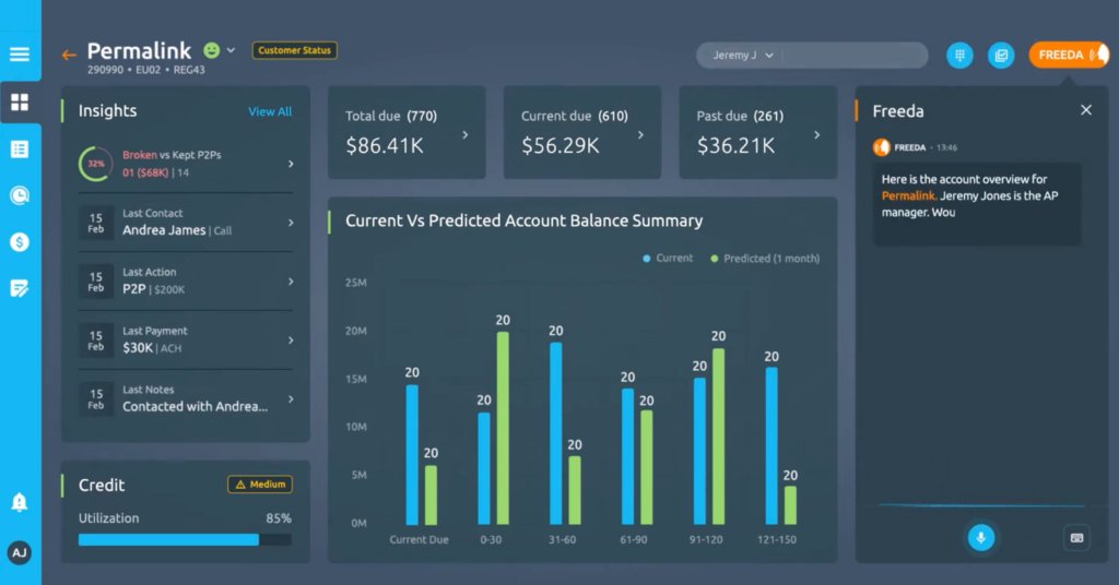 HighRadius AR Customer Dashboard