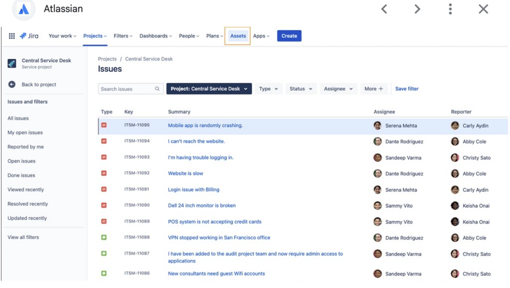 Jira Service Management tool