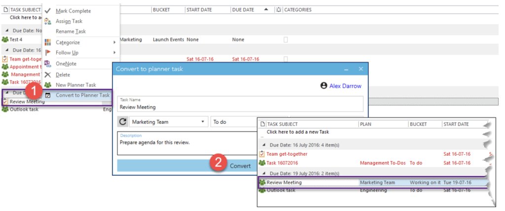 Microsoft Planner integration with Outlook shared mailbox 