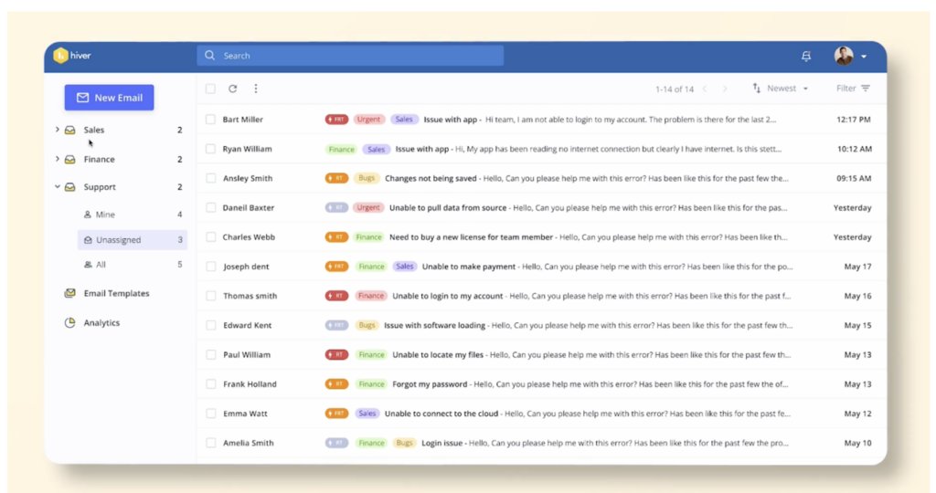 Hiver: an alternative to Outlook shared mailbox 