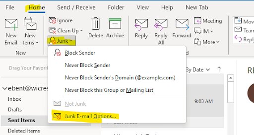 Blocked email list