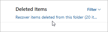 Deleted mails in Outlook