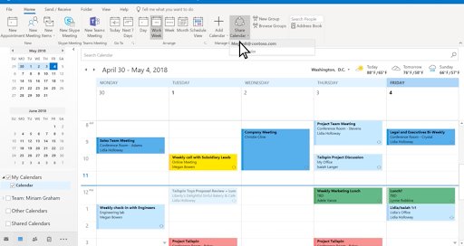 Outlook calender