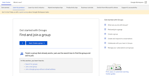 Google Groups Dashboard