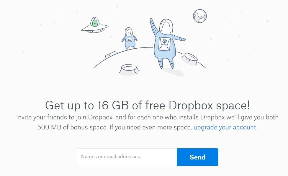 Dropbox's referral program