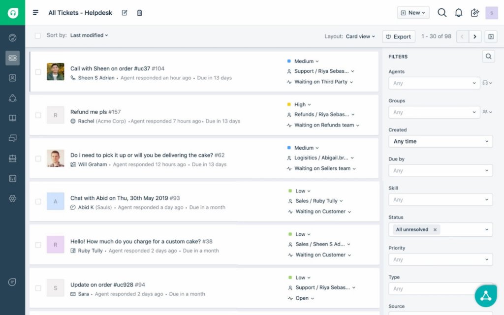 Freshdesk’s UI