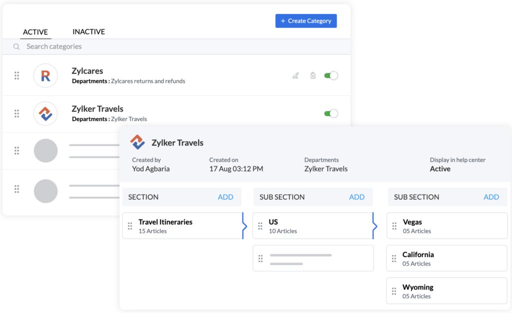 Zoho Desk Knowledge Base