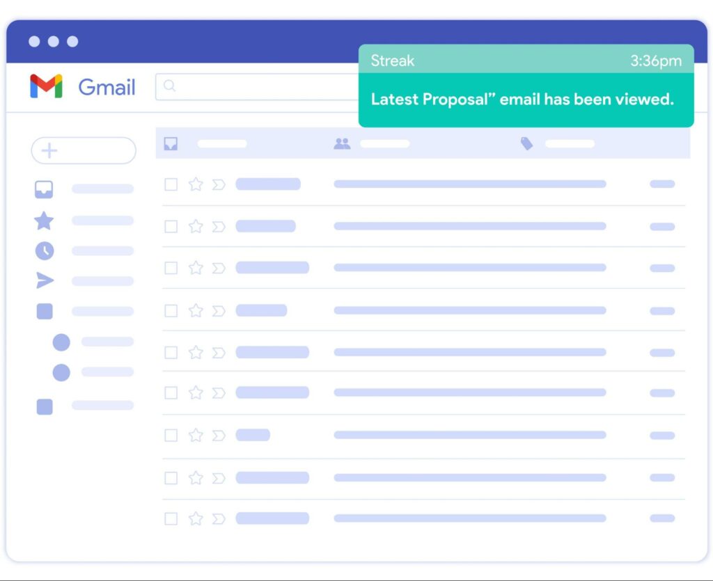 Tracking your email on Streak