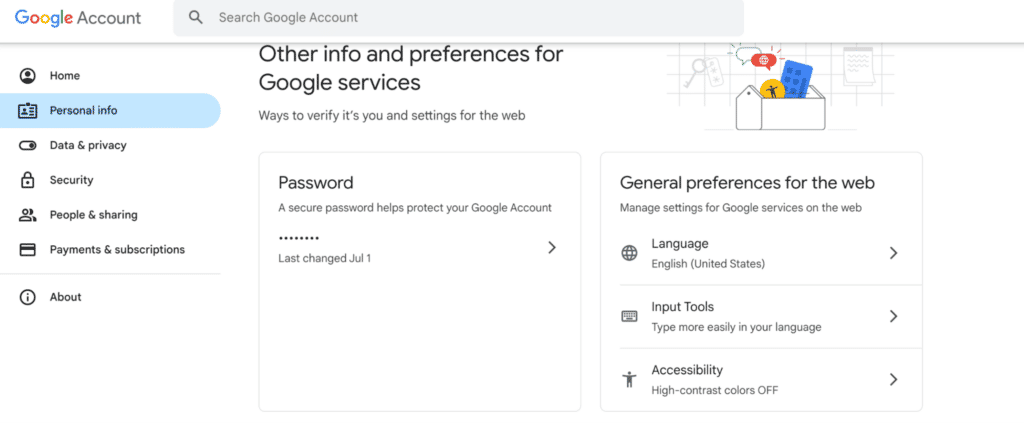 Update your password regularly to secure your Gmail account