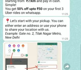 Uber’s WhatsApp Chatbot