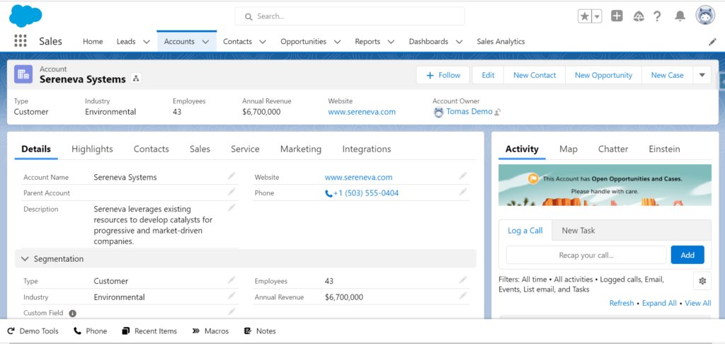 Salesforce Sales Cloud’s UI