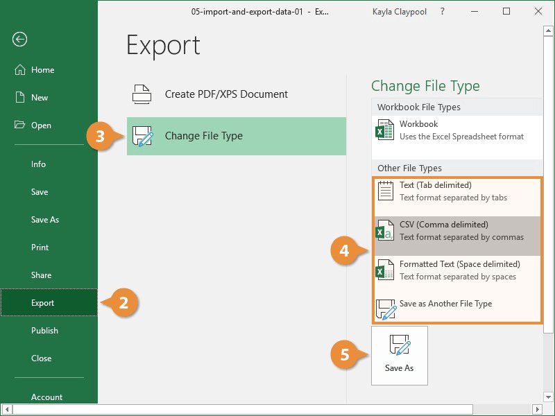 Data Import and Export