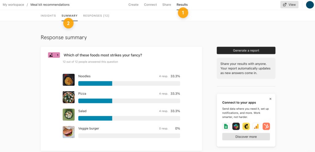 Typeform's survey tool