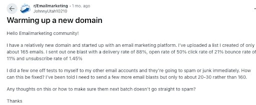 Why it’s important to warm up a new email domain.