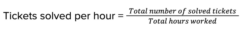 Tickets solved per hour Formula