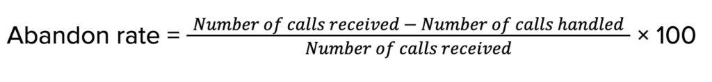 Abandon rate Formula