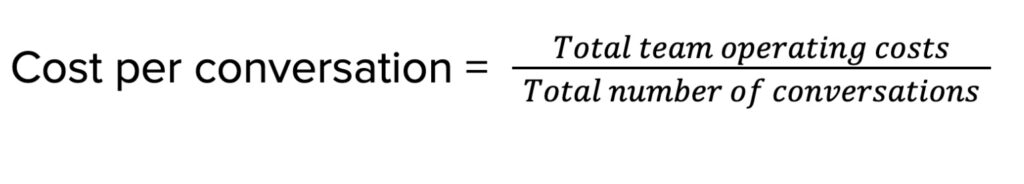 Cost per conversation Formula