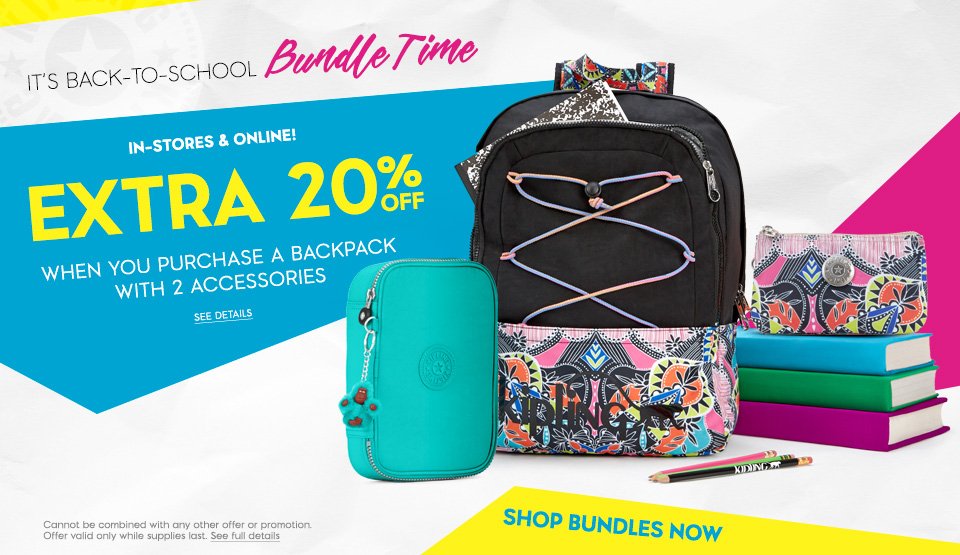 Kipling’s Back to School bundle offer