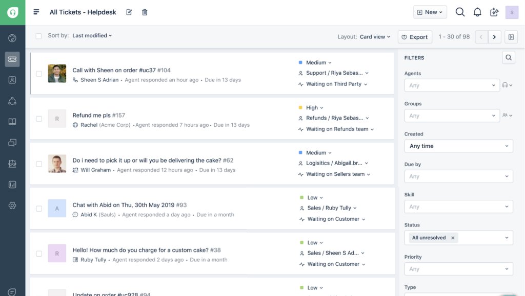 Freshdesk's User Interface