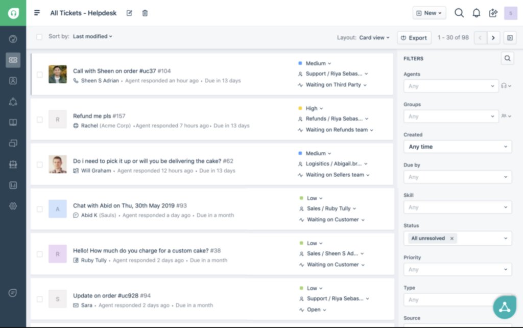 Freshdesk’s User Interface