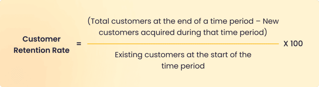 Calculating customer retention rate