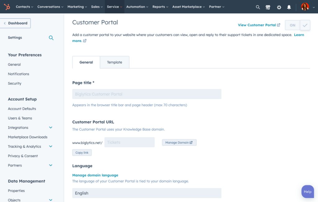 HubSpot Customer Portal