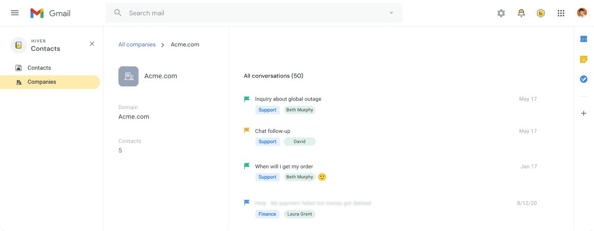 Customer Contacts