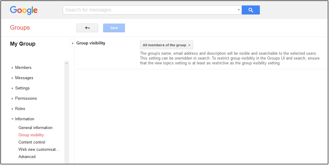 Hiver Google Groups FAQ: Group visibility